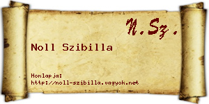 Noll Szibilla névjegykártya